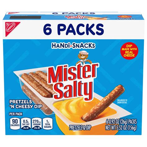 Mr salty pretzels - Shop Nabisco Handi-Snacks Mister Salty Pretzels 'n Cheese Dip Snack Packs - compare prices, see product info & reviews, add to shopping list, or find in store. Many products available to buy online with hassle-free returns! Skip To …